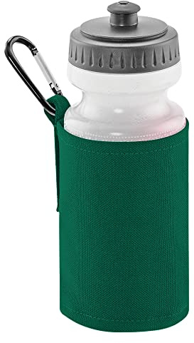 Quadra Water Bottle And Fabric Sleeve Holder (One Size) (Bottle Green)