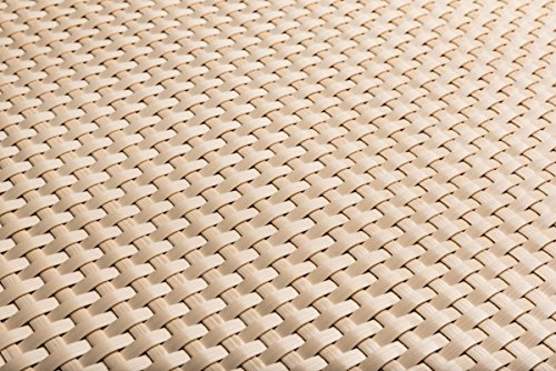 Sellon24® Balkonsichtschutz mit Ösen Balkonverkleidung Sichtschutz Balkonbespannung PE-Rattan RD18 hell beige 90 (18,99€/m2)