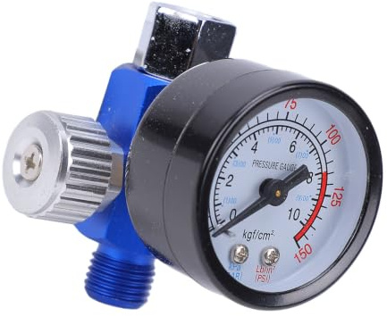 1/4Luftdruckregler Luftlackierpistole Druckregler Manometer Druckluftwerkzeug Zubehör