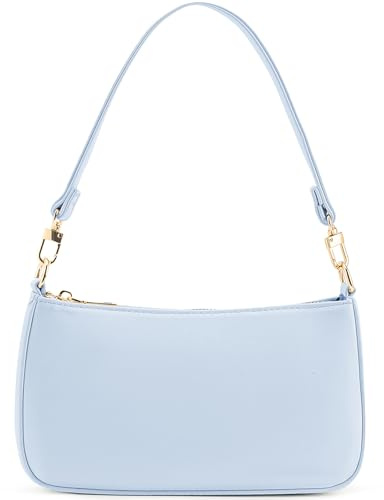 NIUEIMEE ZHOU Shoulder Bag for Women Retro Vegan Leather Classic Tote HandBags Purses with Zipper Closure