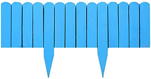 llxyzrzbhd Gartenzaun Zaunelemente Miniatur Deko Rasen Easy Fence Wood Picket Garden Zaun für Palisade im Freien llxyzrzbhd168(Color:Blue;Size:100×80cm)