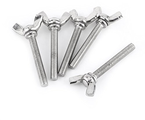 5 Stück M5 Flügelschraube, Edelstahl Schmetterlingsmutter, Metrische Rostfreie Wing Nut, Flügelmutter Gewindegrößen Hand Schraub Flügelmuttern für Reparatur Werkzeug Zubehör (M5 x 40 mm)