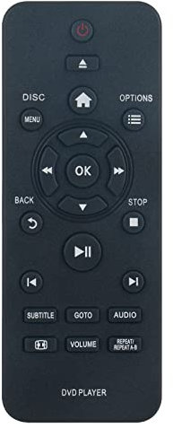 VINABTY RC-5721 Remplacement de la télécommande Compatible avec Philips DVD Player DVP-2850 DVP2800/12 DVP2850/12 DVP2850/62 DVP2880/12 DVP2880/58 DVP-3600 DVP-3880 DVP2850/05 DVP2850/51 DVP2852/12