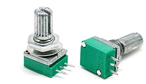 ANZOAT 5 Stück dreipoliges Rk097n Einzelpotentiometer B 5K/10K/20K/50K/100K Audio/Leistungsverstärker-Potentiometer (Farbe: B1K Ohm, Spannung: 5 Stück) (Farbe: B20k Ohm, Größe: 5 Stück)