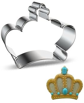 Cortadores de galletas de corona, cortadores de galletas con forma de corona del rey Carlos III para divertirse con los niños (estilo 1)