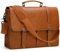RAINSMORE Maletin Hombre Bolsa Ordenador Portátil 15,6 Pulgadas Cuero PU Bolsa de Mensajero Impermeable Bolsa de Portadocumentos Trabajo Negocios