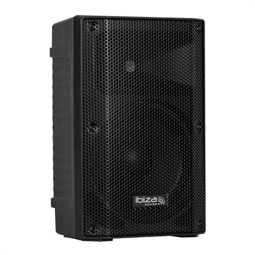Ibiza - XTK10-MKII - Altavoz Sono pasivo de 10/25cm - Tweeter de compresión de 25mm - Sistema Bass Reflex - Asa y Ruedas - Nueva VERSIÓN - Negro - Fiestas, Eventos, Discotecas, Conferencias