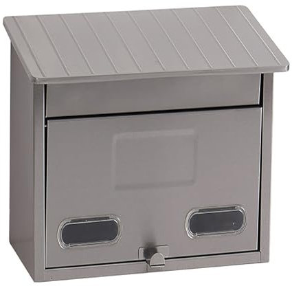 jwfxiaodige Praktischer Briefkasten mit Großem Fassungsvermögen für den Außenbereich, Sicherer Zustellkasten mit Fenster, an der Wand Montierter Postkasten, Postbox mit Schlüsselschloss