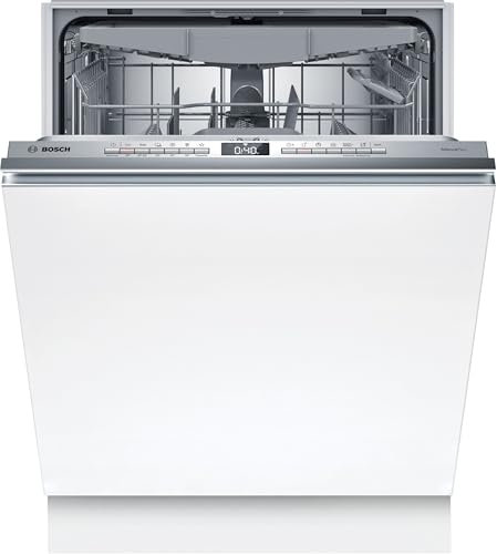 Bosch SBV4EVX08E, Serie 4, Smarter XXL-Geschirrspüler Vollintegriert 60 cm, Besteckschublade, Spülmaschine mit Programmassistent, sehr Leise, Rackmatic, Automatische Türöffnung, InfoLight, AquaStop