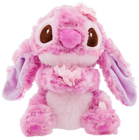 Disney Store Official - Lilo & Stitch - Stitch - Kuscheltier - 28 cm/10 - Sakura Kollektion - Rosa Alien-Kuscheltier mit Kirschblüten-Details - Ab der Geburt geeignet - Ab 0 Jahren