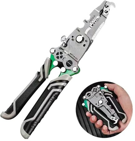 HAISHANG 18 in1 Wire Strippers Electrical Tool,2025 Multifunctional Foldable Cable Stripper Electrical Pliers Cable Cutters Wire Crimping Electrical Wire Strippers and Crimping Tool