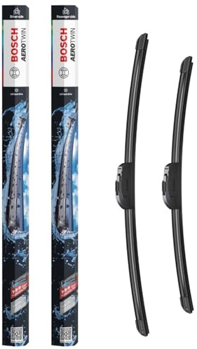 Bosch Aerotwin Aerotwin eAR 531 S - Jeu de 2 Balais d'essuie-glaces de Remplacement Avant - Livrés avec Adaptateur Pré-assemblé - 530 mm / 450 mm - Boîte réduite pour moins de déchets