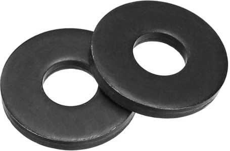 QUARKZMAN 20Pcs Rondelle Large M12 Rondelle Plate 32mm DE Noir Oxyde | En Acier Carbone, 4mm D'Épaisseur, Joint Métallique, Pour Vis Et Boulons