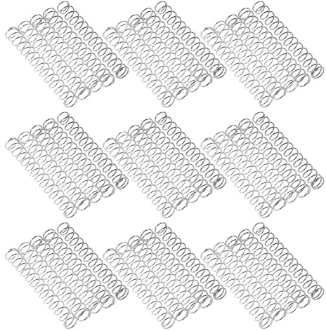 Mikikit Ressorts de Stylo de Rechange en Acier Inoxydable 0,4 Mm Fil X 4 Mm Diamètre X 30 Mm Longueur Lot de 100 Ressorts de Compression pour Stylos à Bille et Accessoires pour