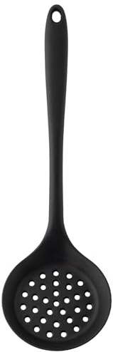 Taylors Eye Witness Silicone Skimmer Black (32cm / 12½) – Heat Resistant Non-Stick Safe Slotted Spoon for Cooking, Draining & Serving – Food-Grade Silicone, Dishwasher Safe Kitchen Utensil