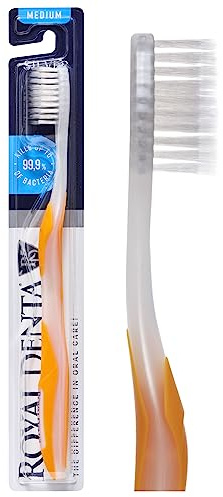 Royal Denta Medio, Nano Plata Cepillo de dientes, Amarillo