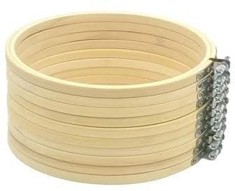 Cleana Arts® 10-Pack Stickrahmen Bambus Kreis Kreuzstich Hoop Ring 18cm
