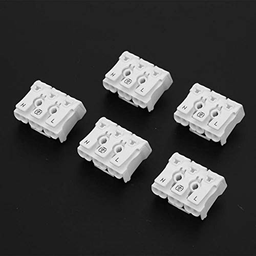 Davitu Terminals - 5PCS Wire Wiring Connector Luster Terminal Light Clamp Cable Terminal Block 3-pin