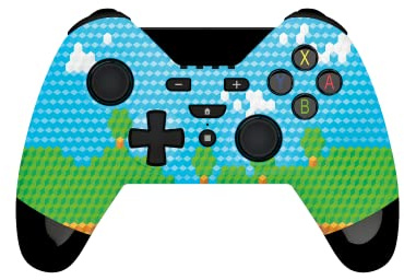 Gioteck Manette switch sans fil Manette Bluetooth Design Minecraft Ciel