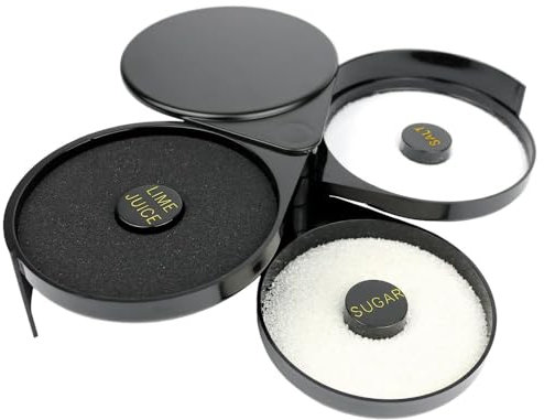 BarBits Margarita Glass Salt Rimmer 3 Tier - for Adding Salt, Lime Juice & Sugar to Margarita Glasses