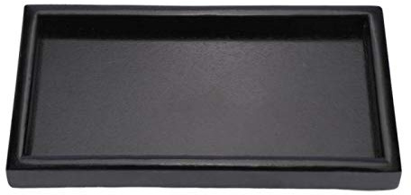 Tyenaza Tablett serviertablett groß rechteckiges Serviertablett schwarzHolz Rechteck Tablett Butler Tablett Frühstückstablett Teller Restauranttabletts (22 * 12 * 2cm)
