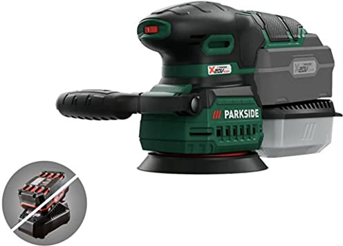 Kompernass Parkside Cordless, Levigatrice orbitale 20 V, Compact Grinder con guida confortevole e Maniglie ergonomiche, attrezzatura per levigatura. Cuscinetto: circa Ø 125 mm Velocità: 3000-12000