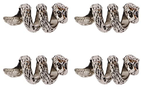 VGOL 4 Stück Bartperlen für Männer Bartringe nordische Haarröhrenperlen Dreadlocks Perlen Zopf Zubehör für Haarflechten DIY Schmuck Armband Anhänger Halskette, silber