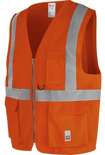 WÜRTH MODYF Warnweste Multipocket in orange - gut sichtbare Warnschutzweste zertifiziert nach EN ISO 20471 Klasse 2 - mit Reißverschluss und vielen Taschen - in den Größen S - 3XL