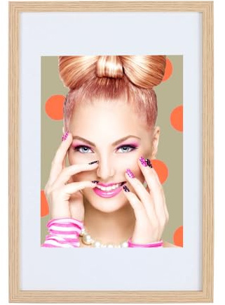IDEAL TREND Bilderrahmen Lifestyle Plexi Foto Rahmen Collage Wanddeko Poster S111: Farbe: Eiche | Format: 40x60