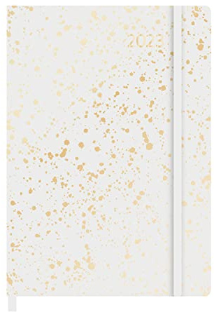 Idena 13872 – möteskalender 2023, Sparkle cream, DIN A5, 192 sidor, 1 vecka på 1 sida, agenda