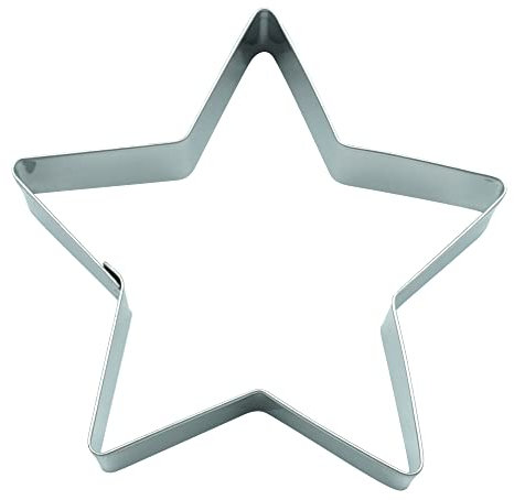 BekkiB - Cortador de galletas estrella - Molde grande de 11,3 cm de diámetro - Para hornear galletas y pan de jengibre - Apto para lavavajillas - 2244
