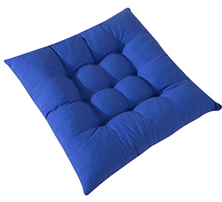 FANSU Cuscino per Sedie da Cucina e Soggiorno 45x45cm con Lacci - 6 Pezzi per Esterno Giardino, Blu