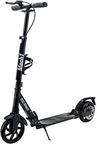Mach1 Monopattino ALU City Roller Pieghevole con Ruote XXL da 145 a 250mm per Adulti e Bambini
