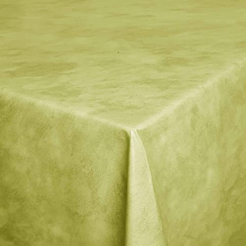 Wachstuch Wachstischdecke Tischdecke Gartentischdecke Größe wählbar Leicht Marmoriert Grün Eckig 120 x 220 cm abwaschbar