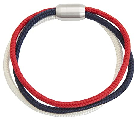 Paris Montana Hochwertiges Segeltau-Fanarmband mit Nationen-Flagge, Magnetverschluss, 8 mm Durchmesser, Handmade, Robust, Wasserdicht, Verschiedene Varianten, Unisex, für Sport- und Eventfans