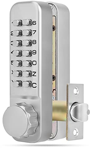 Double Sided Keypad Gate Lock Digital Door Lock Double Sided Keyless 14 Key Keyless Digital Mini Mechanical Locks Door Password Security Combination