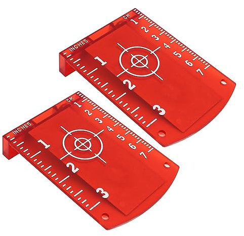 Uadme Bersaglio Laser, 2 Pezzi Targetboard Laser Magnetico con Riflettori, Target Laser per l'allineamento del Livello della Linea Laser, dello Strumento di Misurazione Laser, Alta Visibilità