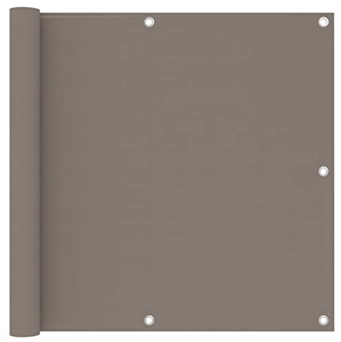 KTHLBRH Balkon-Sichtschutz Taupe 90x600 cm Oxford-Gewebe, Sichtschutz Zaun, Balkonmarkisen, Balkonsichtschutz - Privatsphäre und stilvolle Dekoration für Ihren Balkon