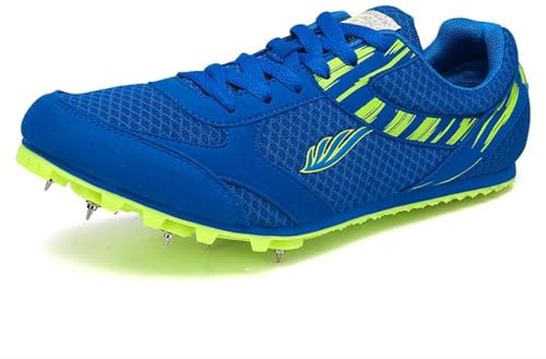 Unisex-Leichtathletikschuhe Spikes Leichtathletik 7 Nägel Laufschuhe rutschfeste Jugendsportschuhe Turnschuhe Sprint-Spikes Gittergewebe Atmungsaktiv und bequem Mit Sprint Herren Kinder Damen,32-46 EU