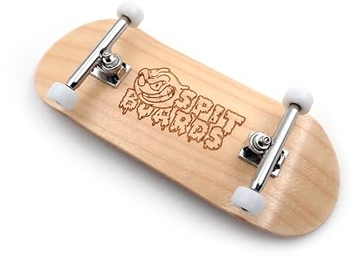 SPITBOARDS Set Completo di Fingerboard in Legno Pro (Pre-Assemblato, Realizzato a Mano a 5 Strati), Carrellini Pro da 36 mm, Ruote con Cuscinetti CNC, Nastro Grip in Schiuma Laserato (Dimensioni del