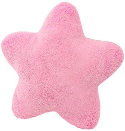 Fadcaer Divano Cuscino Carino Bambini Cuscino Decorativo Stella Peluche Cuscino Giallo Rosa Ragazzi per Ragazze Adulti Auto Casa Sedia Pavimento Letto Regalo Lettura TV (Pink)