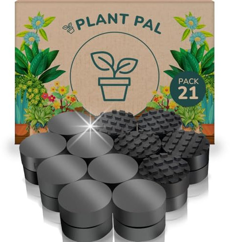 Plant Pal Invisible Pot Feet, Solid Rubber Pots Risers for Plants and Flowers, Non-Slip Surface Grip, Adhesive Plant Pots Lifters for Patios, Decks, Gardens and Floors