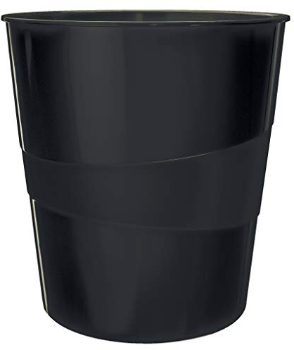 Leitz WOW 52781095 Lot de 6 corbeilles à papier en plastique Noir 15 l