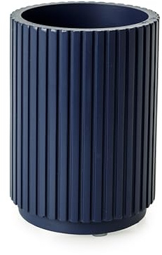 Newly Launched Blue Canyon Berkeley Tumbler, Polyresin Toothbrush, Bathroom Glass, Cup for Bathroom, Durable Construction, Mouthwash Cups, Reusable, Portable Makeup Brush Holder, Blue