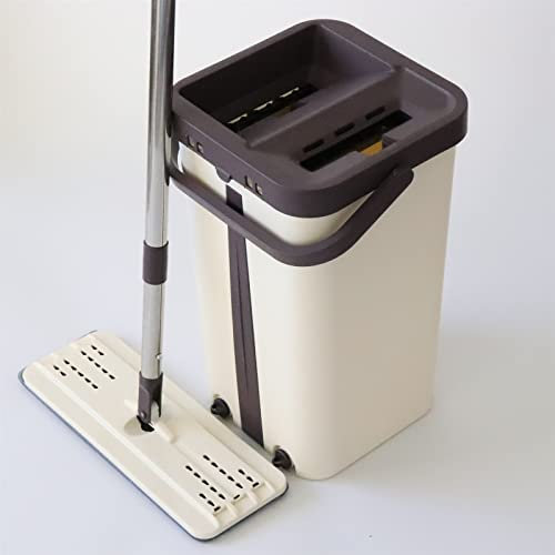 WADRBSW Cleaning Bucket Mop Mop with Bucket Spin Flat Floor Cleaning Tool Squeegee Trapezers Home and Order Easy to Drain Washer Spray Water Window Wash Bucket To pursue happiness