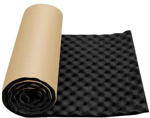 Putentfun 1Rolle Dämmmatte Auto Schallschutzmatte Dämmung Isolierung Schallschutz Selbstklebend Raum Akustikschaumstoff Schall Matte Feuerfest, Feuchtigkeitsfest, Wasserdicht 200x50x2cm