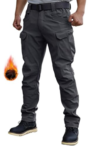 WINKEEY Pantaloni da Lavoro Uomo, Pantaloni Tuta, Pantaloni Invernal Uomo, Pantaloni con 8 Tasche, Pantaloni Tinta Unita e mimetici