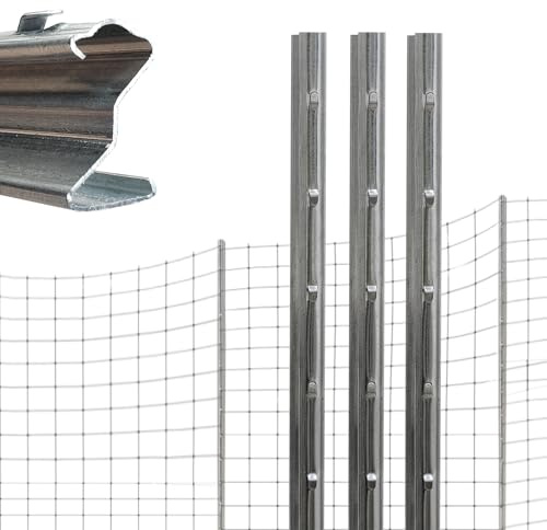 TRUTZHOLM 20x Z-Profil Zaunpfosten 230 cm feuerverzinkt Zaunpfähle 1,5 mm Stärke gestanzte Haken Forstprofil