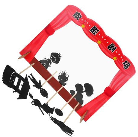 Abaodam Handgefertigtes Schattenspiel Puppentheater Satz Für Kinder Selbstgemacht Chinesisches Schattenspiel Lernspielzeug Mit Figuren Familienspiel Zu Märchen Und Geschichtenerzählen