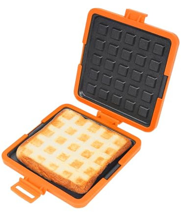 Fockety Microwave Toastie Maker, No Electricity Microwave Toastie Sandwich Maker, Dishwasher Safe Microwave Toaster, Panini Maker, Microwave Grill Tray for Breakfast, Grilled Cheese,